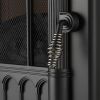 New 2-Setting 3D Electric Stove Heater with Life-like Flame, Black