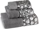 Bathroom Towel Set 3 Piece Towel Bath Towel, Hand Towel and Wash Towel Luxury Contemporary Decor Bling Silver Bath Towel Sets Soft