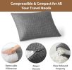 Small Shredded Memory Foam Pillow, Camping Pillow Travel Pillow - Compressible Medium Firm, Breathable Cover, Ideal Backpacking Hiking
