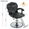 Classic Reclining barber Chair Salon Chair for Hair Stylist with Heavy Duty Hydraulic Pump, 360° Rotation, Tattoo Chair Shampoo Beauty Salon Equipment
