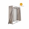 Adult Single Steel Tier Zippered Extra Wide Clothes Closet, 60", Grey Pumice
