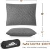 Small Shredded Memory Foam Pillow, Camping Pillow Travel Pillow - Compressible Medium Firm, Breathable Cover, Ideal Backpacking Hiking