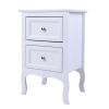[Oid Code: 48714449/34800355]2pcs Country Style Two-Tier Night Tables Large Size White