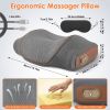 3 in 1 Neck Massager Pillow with Vibration, Air Compression & Heat Therapy, Ergonomic Memory Foam Neck Pillow for Neck & Shoulder Pain Relief