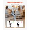 Saddle Stool with Wheels, 450 LBS Weight Capacity Ergonomic Rolling Stool, Height Adjustable Thickened PU Leather Swivel Saddle Chair for Salon, Spa