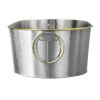 Stainless Steel Hammered Oval Tub, 20.27 in x 11.22 in