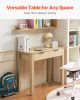 Small Desk with Drawers, Kids Desk for Bedroom, Modern Simple Study Table for Drawing, Reading, Writing