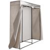 Adult Single Steel Tier Zippered Extra Wide Clothes Closet, 60", Grey Pumice