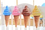 Lovely 3D Ice Cream Small Plush Stuffed Toy Sofa Bed Decorative Throw Pillow Cushion; Yellow
