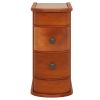 Wood Tall End Table, Narrow Side Table Nightstand with Drawers