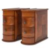 Wood Tall End Table, Narrow Side Table Nightstand with Drawers
