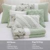 6 Piece Cotton Percale Quilt Set with Throw Pillows Full/Queen