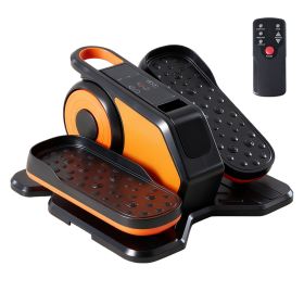 Compact Under-Desk Elliptical – Quiet Mini Pedal Exerciser with Adjustable Speed and LED Display (Color: Orange)