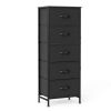 48IN Dresser For Bedroom With 5 Fabric Drawers Nightstand Wardrobe Steel Frame Closet For Clothes Storage Cabinet Furniture