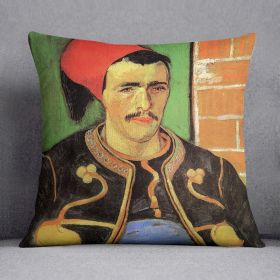 The Zouave Half Length by Van Gogh Cushion (Insert: With Insert, size: 16" X 16")