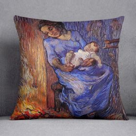 The Man is at Sea after Demont-Breton by Van Gogh Cushion (Insert: With Insert, size: 18" X 18")