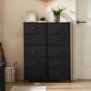 48IN Dresser For Bedroom With 5 Fabric Drawers Nightstand Wardrobe Steel Frame Closet For Clothes Storage Cabinet Furniture